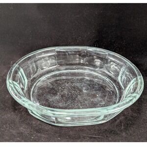 Vintage Pyrex 803-B Clear Glass Paneled Round Baking Dish 8.5 Inch Corning